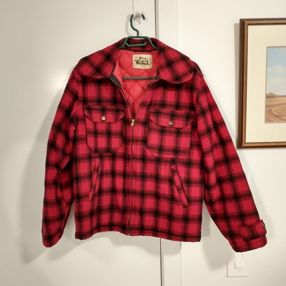 Vintage Woolrich Buffalo Plaid Wool Coat - Picture 1 of 3